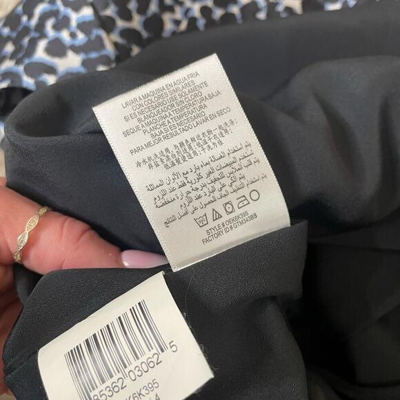 BCBG GENERATION Cheeta Print Cocktail mini Dress BLACK, blue, white SZ 4 in EUC - Picture 11 of 14